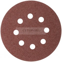 Круги абразивные шлифовальные перфорированные на ворсовой основе под "липучку" (Р36, 125 мм, 5шт.),  CUTOP Profi