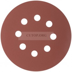 Круги абразивные шлифовальные перфорированные на ворсовой основе под "липучку" (Р400, 125 мм, 5шт.), CUTOP Profi