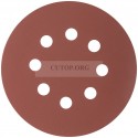 Круги абразивные шлифовальные перфорированные на ворсовой основе под "липучку" (Р400, 125 мм, 5шт.), CUTOP Profi
