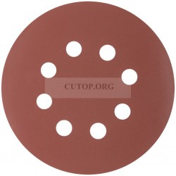 Круги абразивные шлифовальные перфорированные на ворсовой основе под "липучку" (Р600, 125 мм, 5шт.), CUTOP Profi