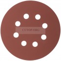 Круги абразивные шлифовальные перфорированные на ворсовой основе под "липучку" (Р1000, 125 мм, 5шт.), CUTOP Profi