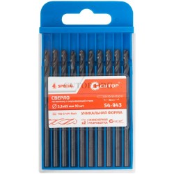 Сверло по металлу cutop special, hss-g, 3,3 х 65/32 мм (10 шт)