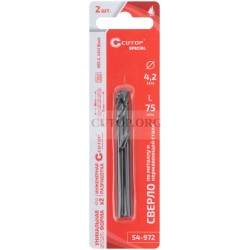 Сверло по металлу cutop special, hss-g, 4,2 х 75/38 мм (2 шт)