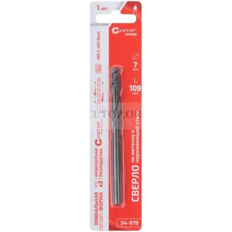 Сверло по металлу cutop special, hss-g, 7 х 109/62 мм (1 шт)