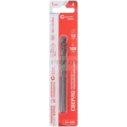 Сверло по металлу cutop special, hss-g, 7,5 х 109/62 мм (1 шт)