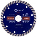 Диск отрезной алмазный турбо CUTOP, 230 x 3 x 8.0 x 22.2 мм